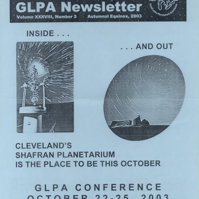 Newsletter cover (2003-3)