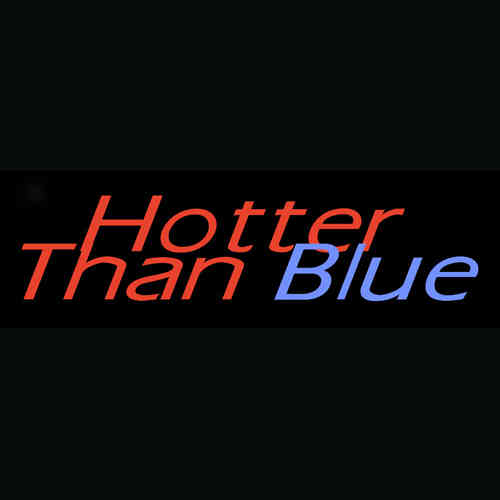 Hotter Than Blue title graphic